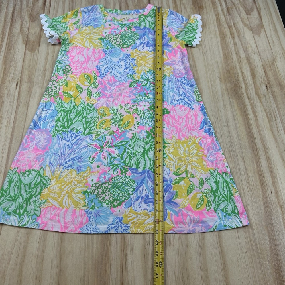 Lilly Pulitzer Cody Women's Small Bright Delight Patch Short Sleeve Dress Multi - Picture 7 of 9